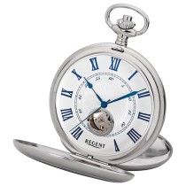 Regent Herren Taschenuhr Analog Gehäuse silber URP707