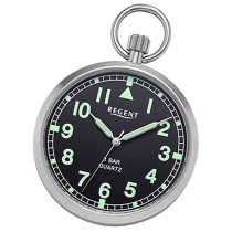 Regent Herren Taschenuhr Analog Gehäuse silber URP771