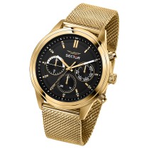 Sector Herren Armbanduhr Multifunktion Edelstahlband gold USE53540001