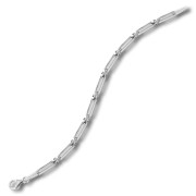 Balia Damen Armband 925 Silber matt und poliert 19cm BAA0017SM