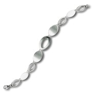 Balia Damen Armband 925 Silber matt und poliert 19cm BAA0022SM