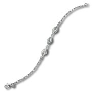 Balia Damen Armband 925 Silber matt und poliert 19cm BAA0029SM