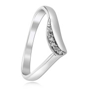 Balia Damen Wave Ring aus 925 Silber Zirkonia weiß Gr.56 BAR026W56