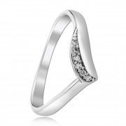 Balia Damen Wave Ring aus 925 Silber Zirkonia weiß Gr.62 BAR026W62