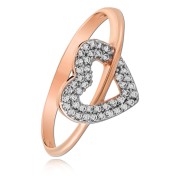 Balia Damen Ring aus 333 Rosegold Herz mit Zirkonia Gr.54 BGR019R54