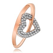 Balia Damen Ring aus 333 Rosegold Herz mit Zirkonia Gr.56 BGR019R56