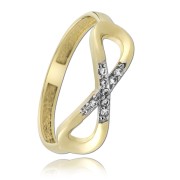 Balia Damen Ring Zirkonia Unendlich Goldring Gr.56 BGR024G56