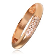 Balia Damen Ring aus 333 Rosegold 3-reihig mit Zirkonia Gr.58 BGR064R58