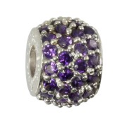 Carlo Biagi Zirkonia Bead lila European Beads BBSCZPS01PR