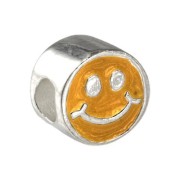 Carlo Biagi Kidz Bead Smiley orange 925 Beads für Armband KBE060