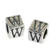 Carlo Biagi Kidz Bead Buchstabe W Silber Beads KSSLW