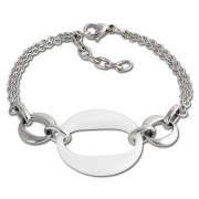 Amello Armband Keramik Round weiß Damen Edelstahlschmuck ESAX13W