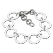 Amello Armband Keramik Circle weiß Damen Edelstahlschmuck ESAX14W