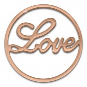 Amello Edelstahl Coin Love 30mm rose für Coinsfassung Stahlschmuck ESC501E
