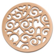 Amello Edelstahl Coin Ornament rosegold für Coinsfassung Stahlschmuck ESC505E