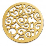 Amello Edelstahl Coin Ornament gold für Coinsfassung Stahlschmuck ESC505Y
