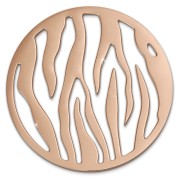 Amello Edelstahl Coin Muster rosegold für Coinsfassung Stahlschmuck ESC508E