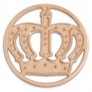 Amello Edelstahl Coin Krone rosegold für Coinsfassung Stahlschmuck ESC513E