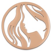 Amello Edelstahl Coin Frau rosegold für Coinsfassung Stahlschmuck ESC518E