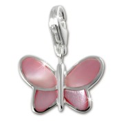 SilberDream 925 Charm Schmetterling pink FC1041P