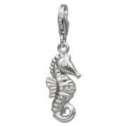 SilberDream Charm Seepferd Zirkonia 925 Silber Armband Anhänger FC682