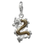 SilberDream Charm Drache 925er Silber Armband Anhänger FC834N