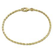 GoldDream Armband Anker diamantiert 333 Gold 18,5cm 8 Karat GDA0028Y