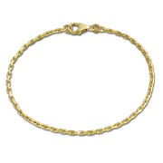 GoldDream Armband Anker diamantiert 333 Gold 18,5cm 8 Karat GDA0028Y