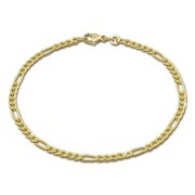 GoldDream Armband Figaro diamantiert 333 Gold 19cm 8 Karat GDA0059Y