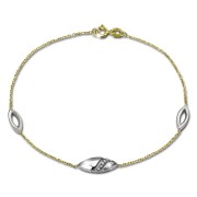GoldDream Armband Glamour Zirkonia weiß 333 Gold 18,5cm 8 Karat GDA5018J