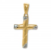 GoldDream Kettenanhänger Kreuz zweifarbig 333 Gelbgold Echtschmuck GDH516TY