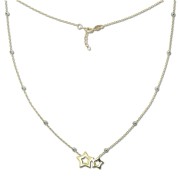 GoldDream Damen Colliers Halskette Sterne 44-46cm Gelbgold 8 Karat GDK50045T