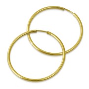 GoldDream Creole Simply 40mm Ohrring 333 Gelbgold Echtschmuck GDO0004Y