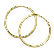 GoldDream Gold Creole 32mm Ohrring 333er Gelbgold Echtschmuck GDO0033Y