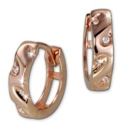 GoldDream Creole Glamour Zirkonia Ohrring 333er Rosegold Echtschmuck GDO5031E