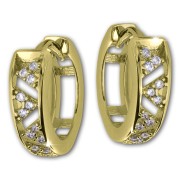 GoldDream Creole Dreiecke Zirkonia Ohrring 333 Gold Echtschmuck GDO5629Y