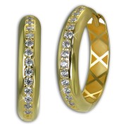 GoldDream Creole Beauty Zirkonia Ohrring 333 Gold Echtschmuck GDO5670Y