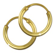 GoldDream Damen Creolen Ohrring 13mm Gelbgold 8 Karat GDOB00013K