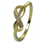 GoldDream Gold Ring Infinity Gr.58 Zirkonia weiß 333er Gelbgold GDR541Y58