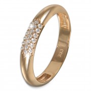 GoldDream Gold Ring 3-reihig Zirkonia Gr.62 333er Rosegold GDR559E62