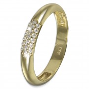 GoldDream Gold Ring 3-reihig Zirkonia Gr.56 333er Gelbgold GDR559Y56