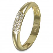 GoldDream Gold Ring 3-reihig Zirkonia Gr.58 333er Gelbgold GDR559Y58