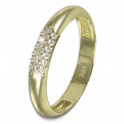 GoldDream Gold Ring 3-reihig Zirkonia Gr.60 333er Gelbgold GDR559Y60