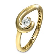 GoldDream Gold Ring Zirkonia Gr.56 333er Gelbgold Damen GDR569Y56