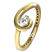 GoldDream Gold Ring Zirkonia Gr.60 333er Gelbgold Damen GDR569Y60