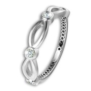 GoldDream Gold Ring Zirkonia Ranke Gr.56 333er Weißgold GDR572J56