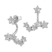 SilberDream Ohrstecker Dangle Ear Cuff Zirkonia Sterne weiß 925 Silber GSO419W