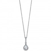 LOTUS Silver - Damen Halskette Tropfen weiß aus 925 Silber JLP1592-1-1
