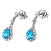 LOTUS Silver - Damen Ohrring Tropfen türkis Ohrstecker 925 Silber JLP1592-4-3
