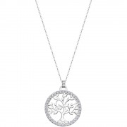 LOTUS Silver - Damen Halskette Lebensbaum weiß aus 925 Silber JLP1746-1-1